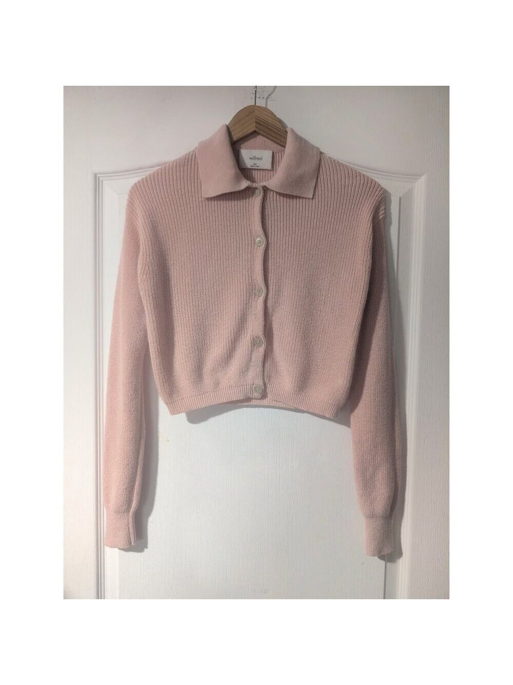 Aritzia Wilfred | Nextdoor Sweater Merino Wool Cotton Cardigan - 2XS - Picture 3 of 10